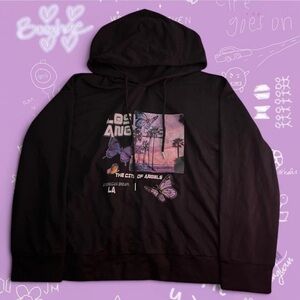 Graphic Hoodie with Moon Choker